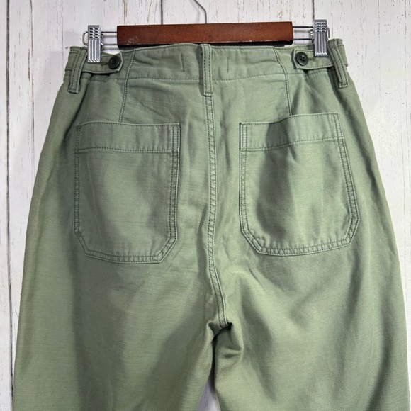 Madewell Womens Olive Green Utility Pants Patch Pockets Casual Straight Leg - Picture 8 of 15